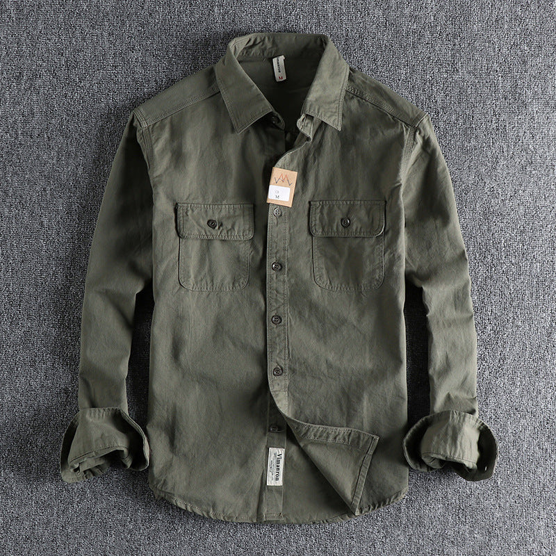Men's Multi-color Overalls Long Sleeve Shirt