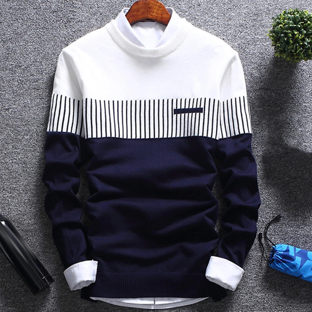 Patchwork striped Sweater Color Block