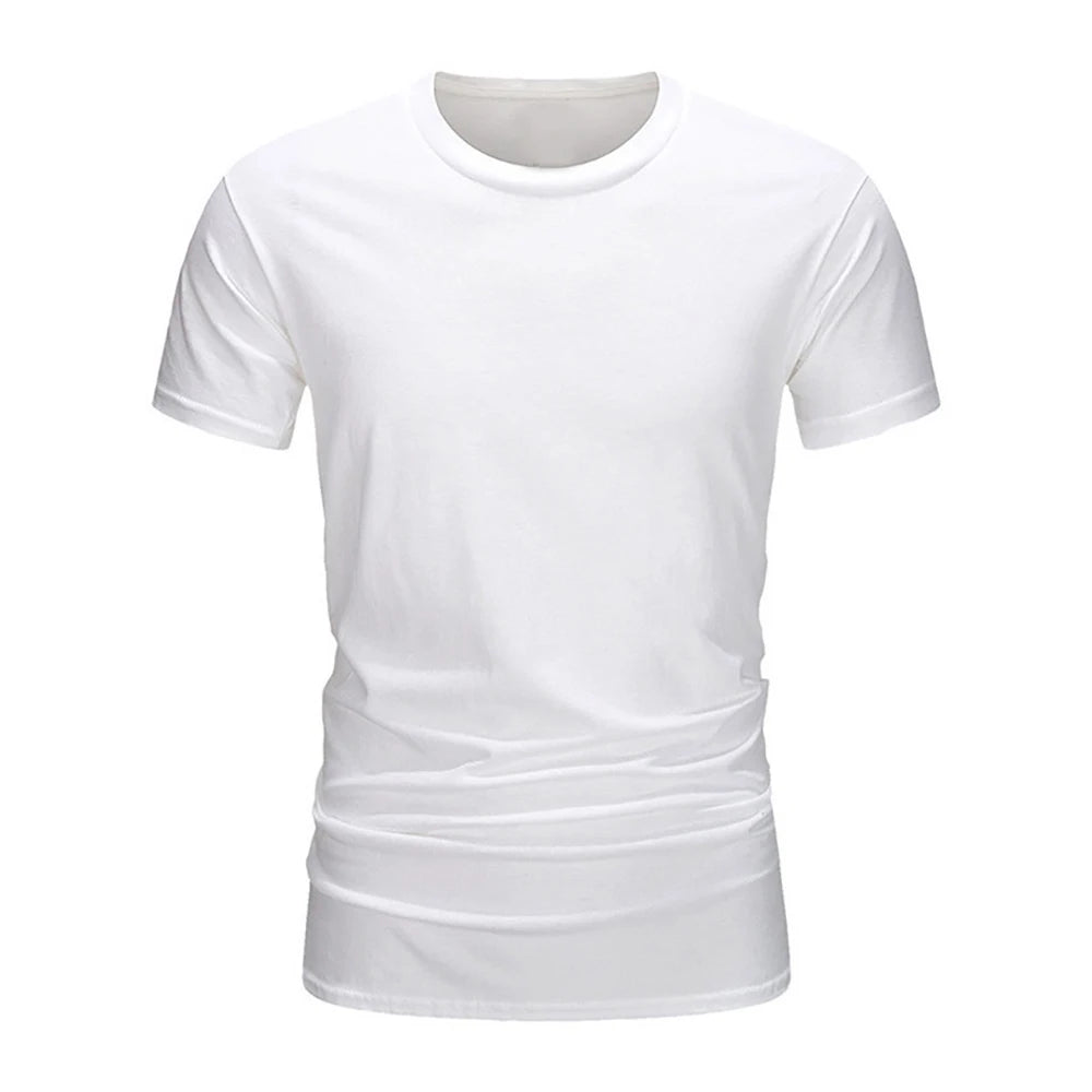 Men's Cotton T-Shirt: Perfect for Summer with a Loose, Oversized Fit. Casual and Breathable Short Sleeve Clothing.