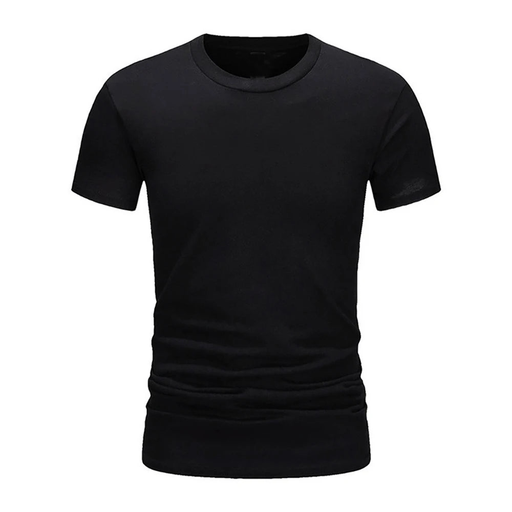 Men's Cotton T-Shirt: Perfect for Summer with a Loose, Oversized Fit. Casual and Breathable Short Sleeve Clothing.