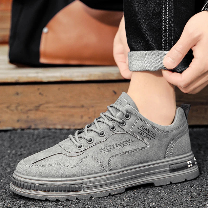 Lace-up Leather Sneakers