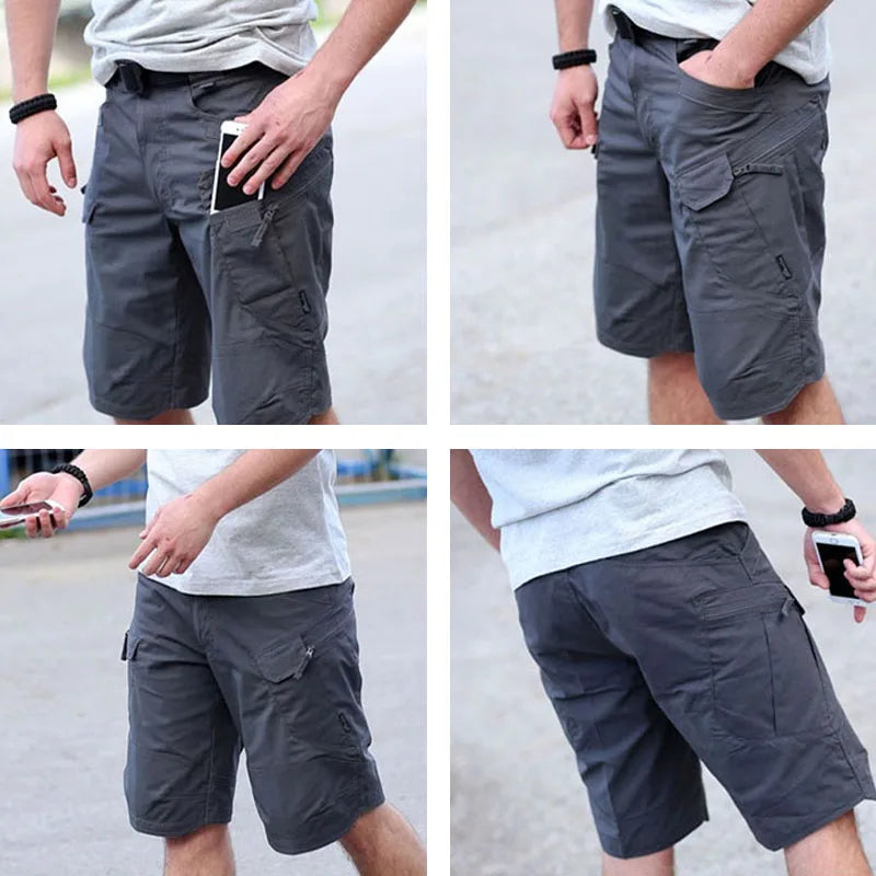 Urban Tactical Cargo Shorts: Waterproof and Durable for Outdoor Adventures