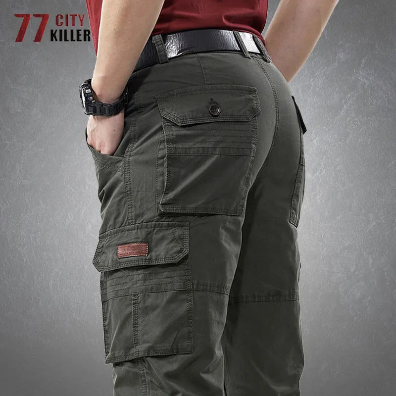 Men Casual Multi-pockets Cotton Cargo pants