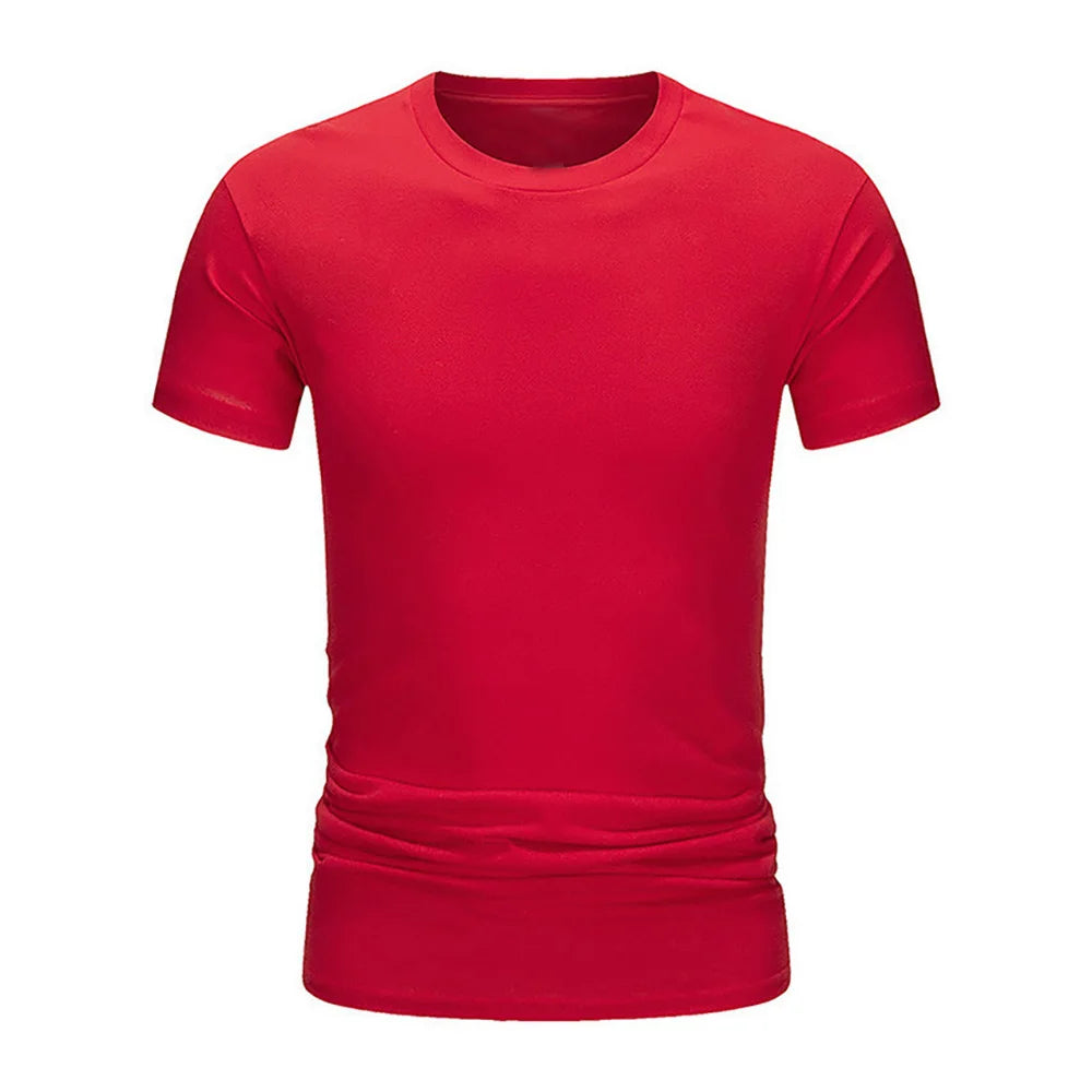 Men's Cotton T-Shirt: Perfect for Summer with a Loose, Oversized Fit. Casual and Breathable Short Sleeve Clothing.