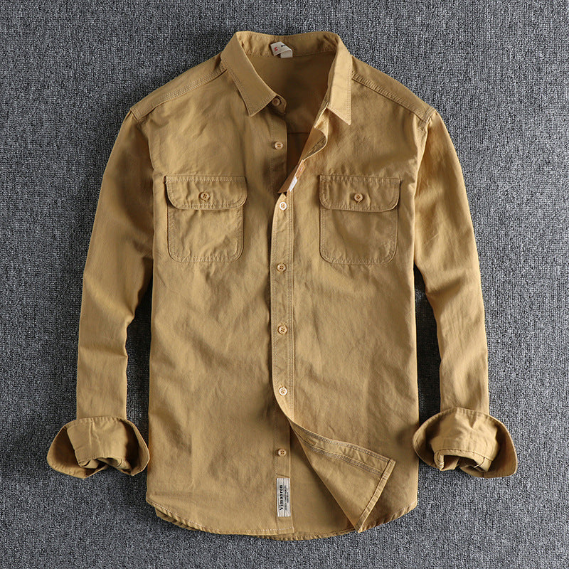 Men's Multi-color Overalls Long Sleeve Shirt
