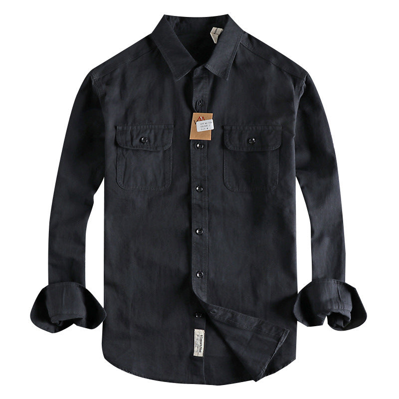 Men's Multi-color Overalls Long Sleeve Shirt