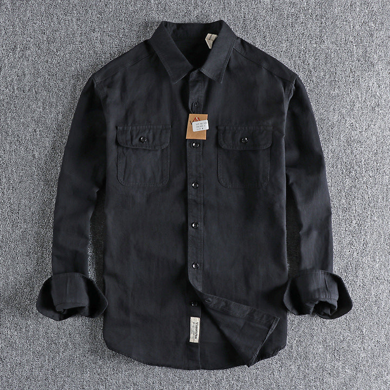 Men's Multi-color Overalls Long Sleeve Shirt