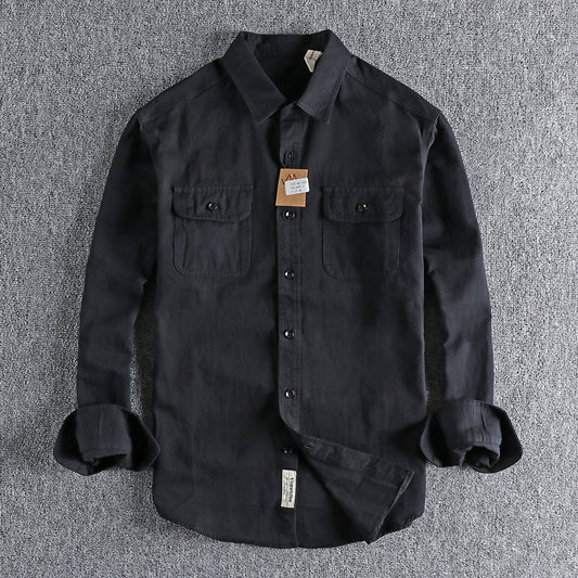 Men's Multi-color Overalls Long Sleeve Shirt