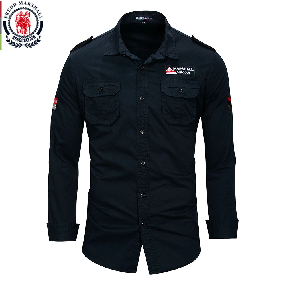 Fredd Marshall Cotton Long Sleeve Casual  Shirt