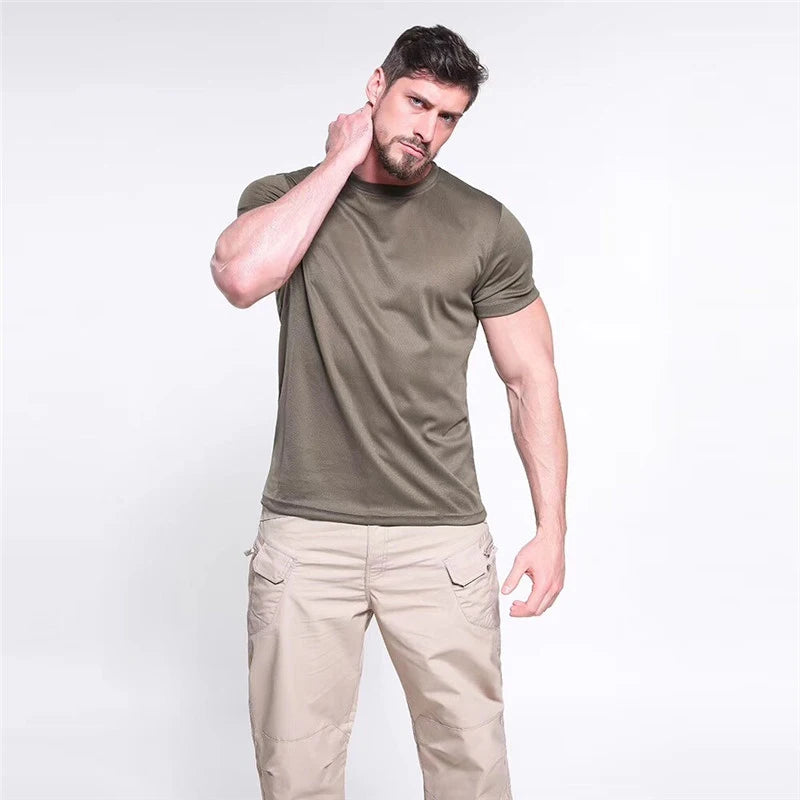 2 Pcs Short Sleeve O-neck Quick-Drying T-Shirts
