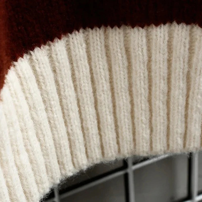 Color Block Warm Knit Sweaters for Men