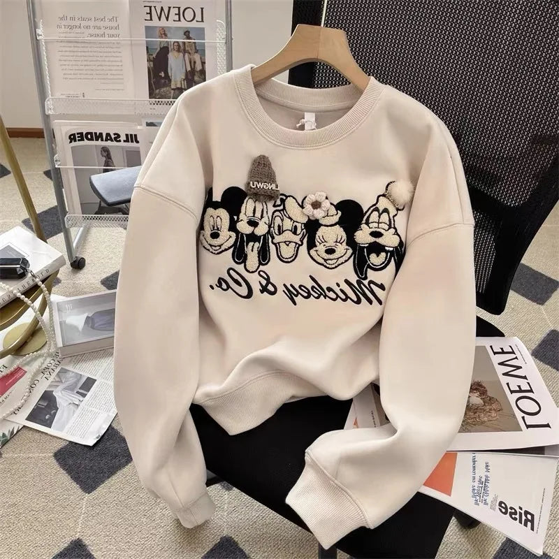 Disney Mickey Plush Sweatshirt: Casual Chic for Women