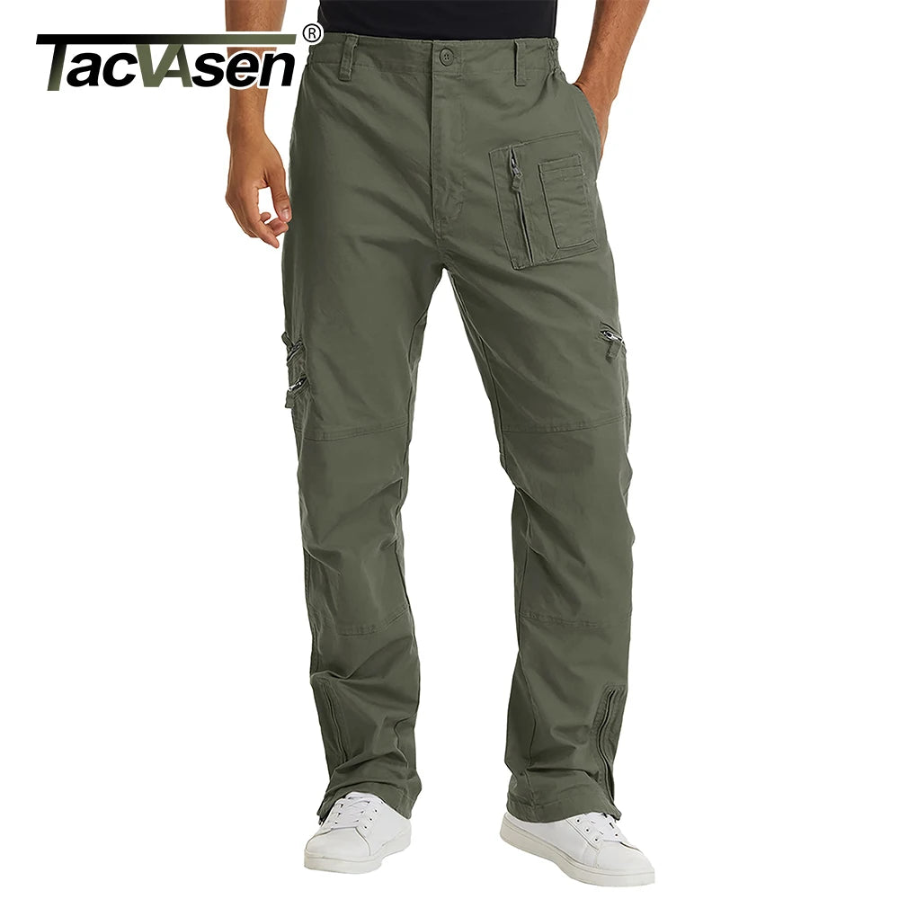 TACVASEN Safari Ripstops Multi-Pockets Cargo Pants