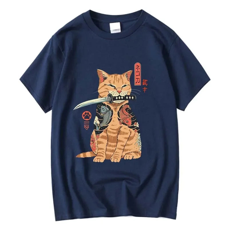 Cotton Cat🐈 Print T-Shirt
