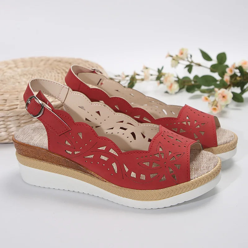 Summer-ready peep-toe heels: lightweight, stylish, and perfect for warm days."
