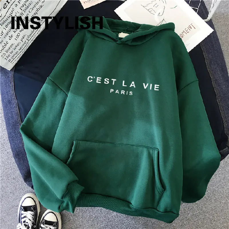 Casual Print Spring Hoodies