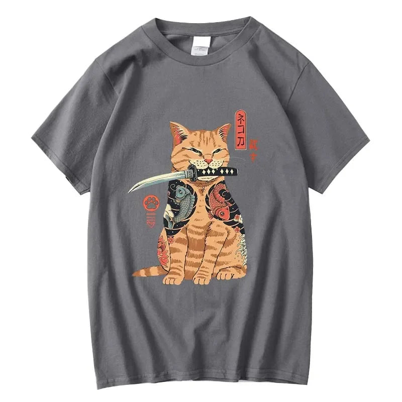 Cotton Cat🐈 Print T-Shirt