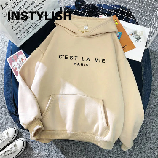 Casual Print Loose Hoodies