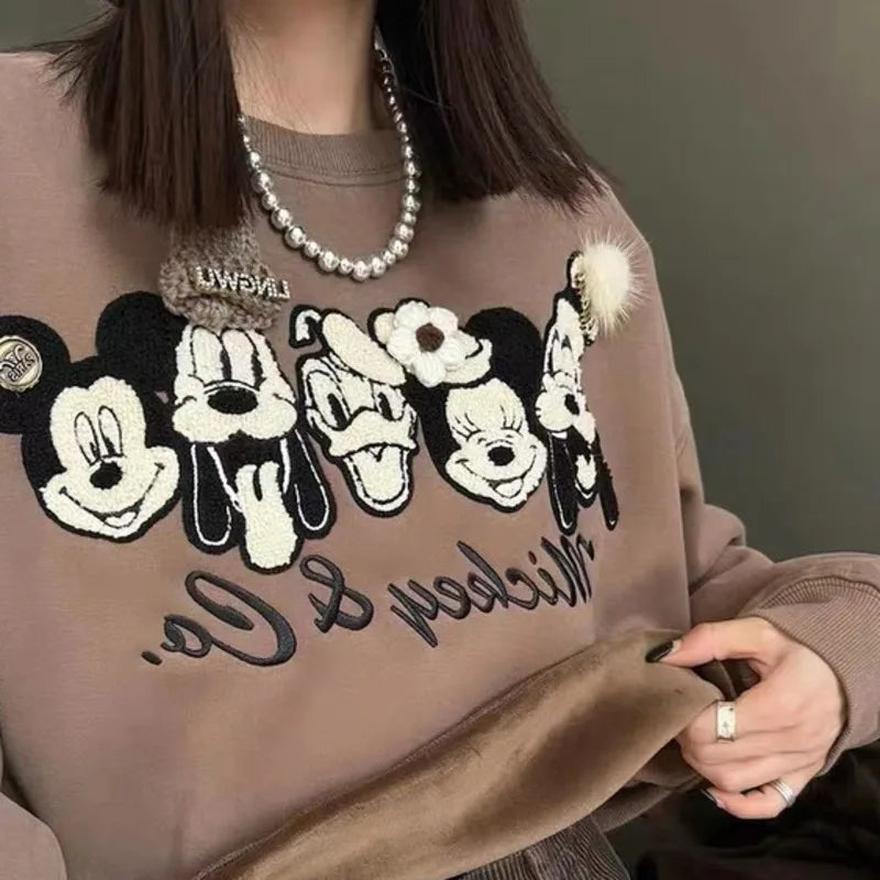 Disney Mickey Plush Sweatshirt: Casual Chic for Women