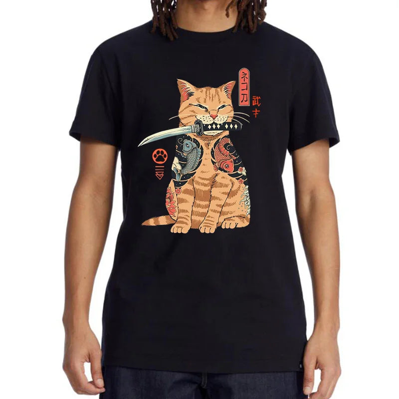 Cotton Cat🐈 Print T-Shirt