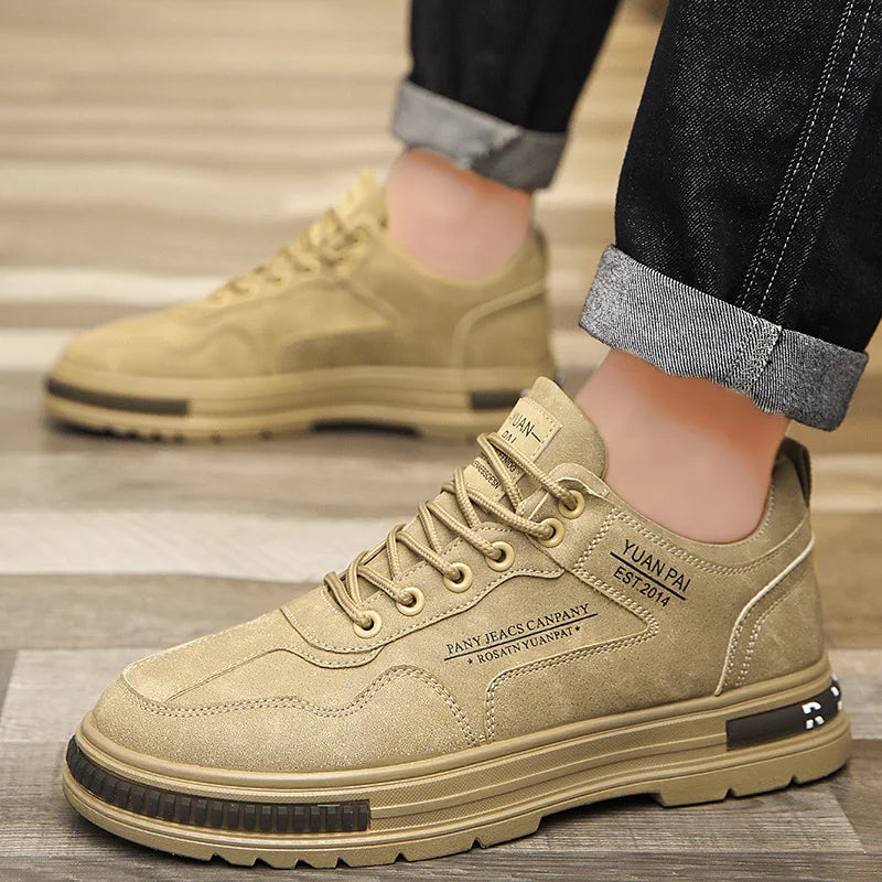 Lace-up Leather Sneakers