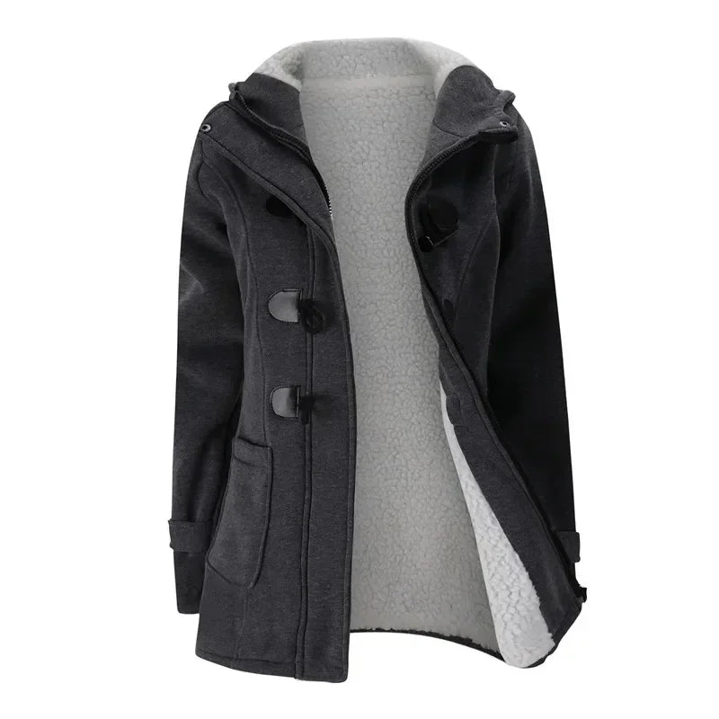 Thick-Button Winter Coat