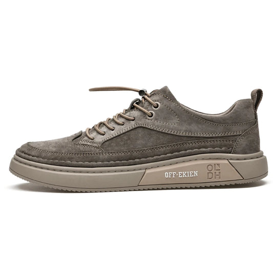 Genuine Leather Suede Flats Men Sneakers