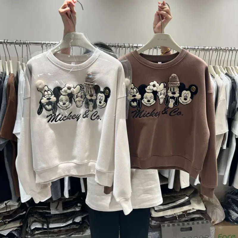 Disney Mickey Plush Sweatshirt: Casual Chic for Women