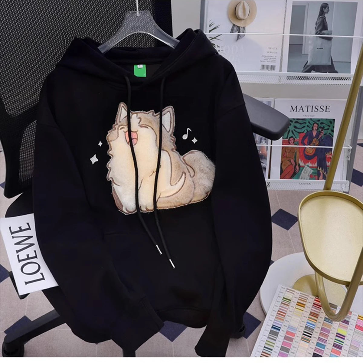 Feline Fashion: Cartoon Cat Print Hoodies