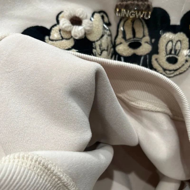 Disney Mickey Plush Sweatshirt: Casual Chic for Women