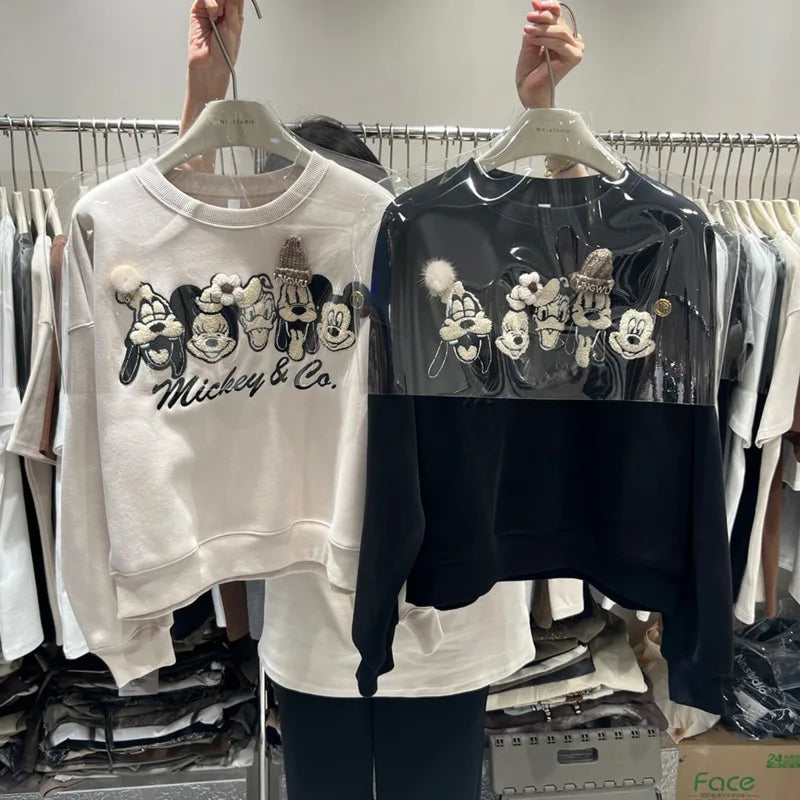 Disney Mickey Plush Sweatshirt: Casual Chic for Women