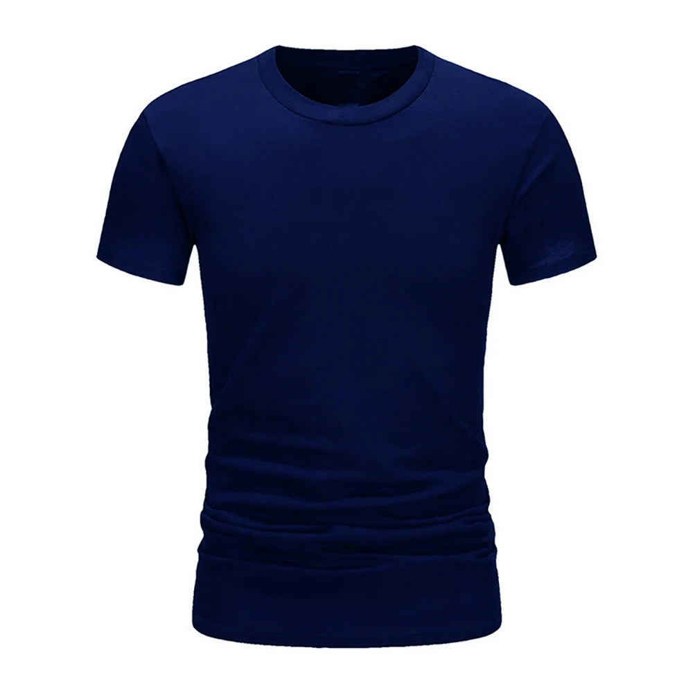 Men's Cotton T-Shirt: Perfect for Summer with a Loose, Oversized Fit. Casual and Breathable Short Sleeve Clothing.