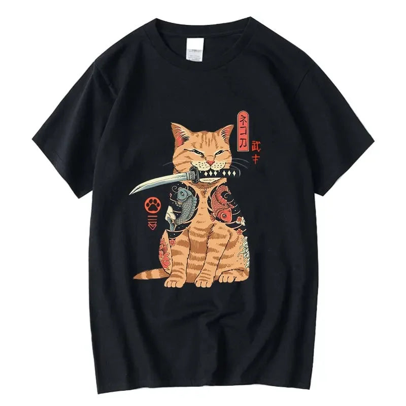 Cotton Cat🐈 Print T-Shirt