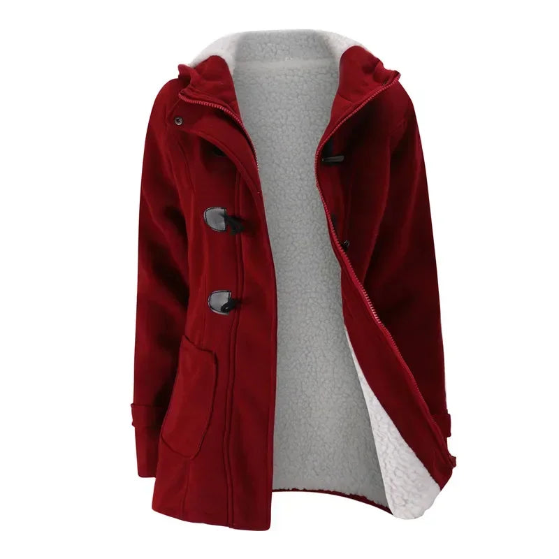 Thick-Button Winter Coat