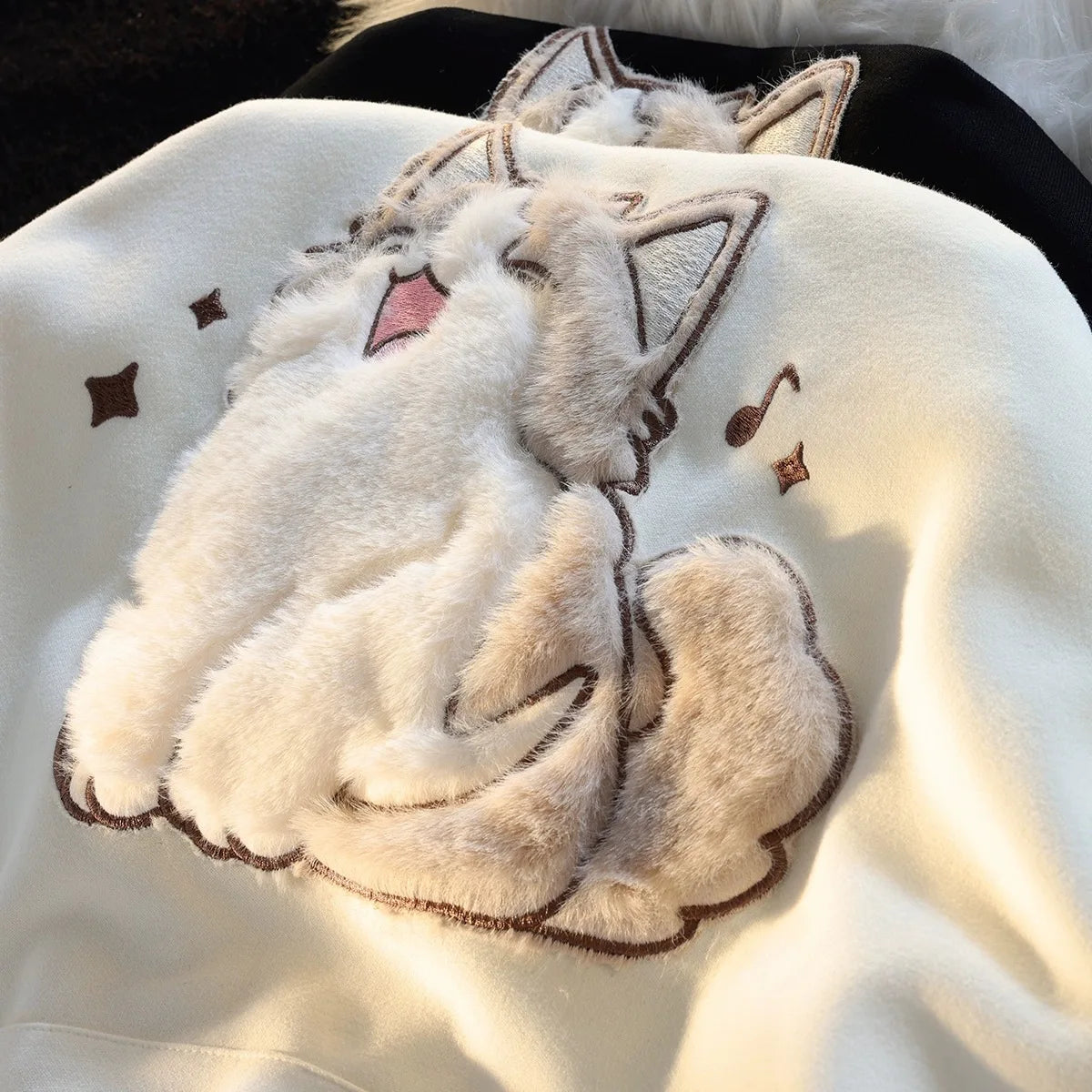Feline Fashion: Cartoon Cat Print Hoodies