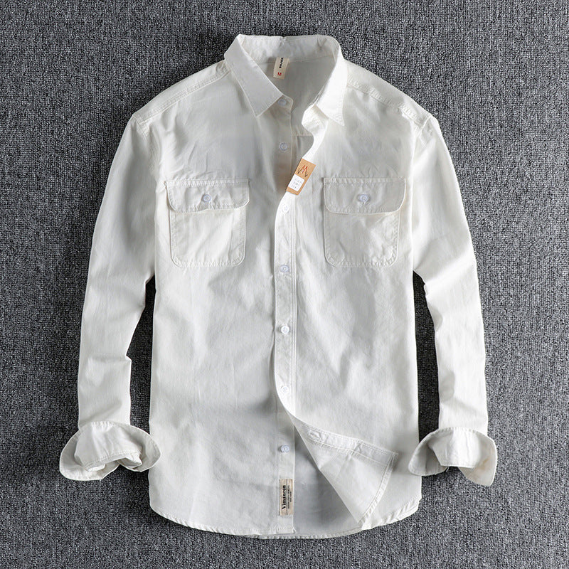 Men's Multi-color Overalls Long Sleeve Shirt
