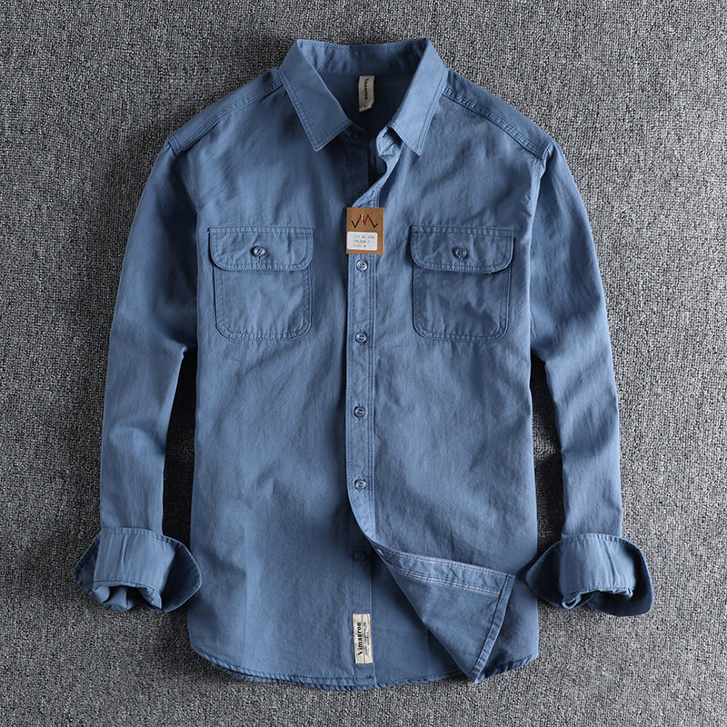 Men's Multi-color Overalls Long Sleeve Shirt